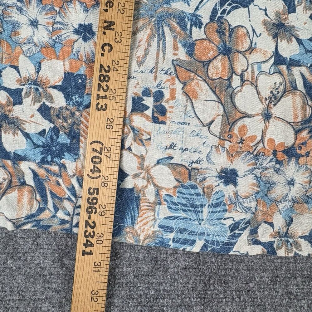 Margaritaville Shirt Mens L Hawaiian Floral Silk Linen Beach Resort Cruise Dad‎ - Picture 8 of 14